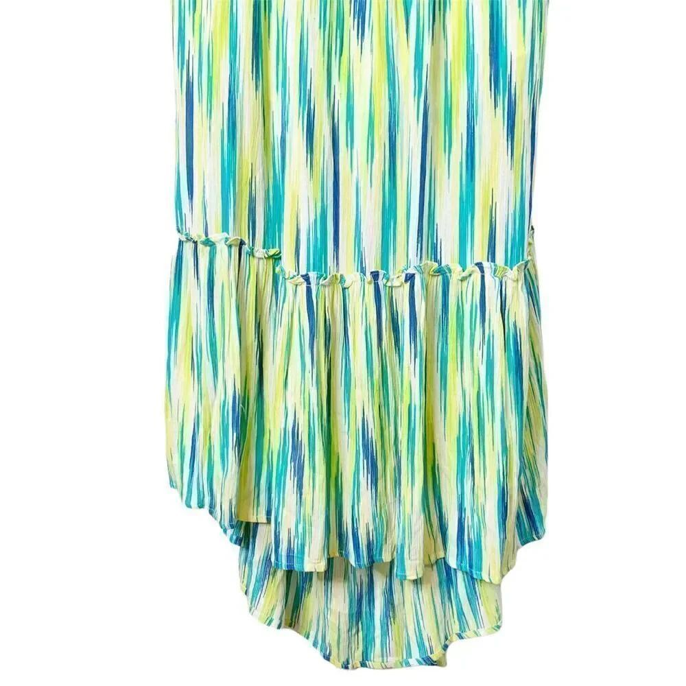 NWT Davi & Dani Women’s Blue Green Caribbean Vibes Maxi Dress Size 2XL Vacation - Picture 5 of 12